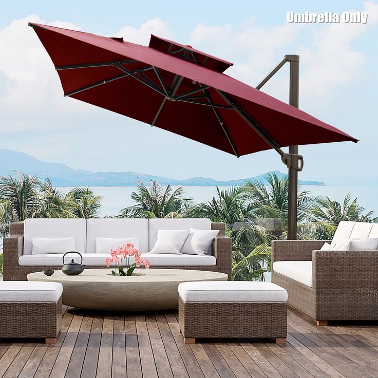 Double Top Stylish Patio Umbrella